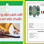 Cách Viết Hồ Sơ Đi Xin Việc